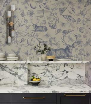 Tapeta Vintage botanic blue