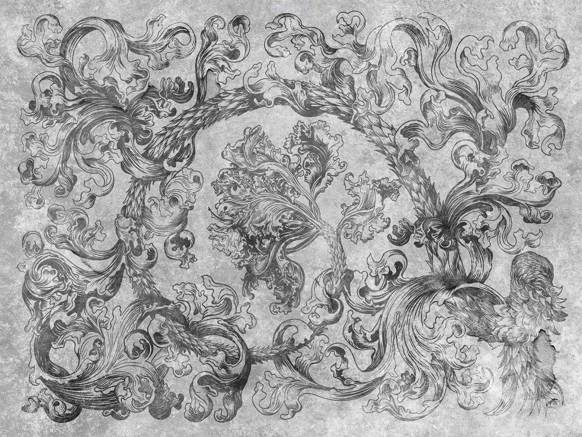 FOTOTAPETA INCOR 585 32 2201 WALLCRAFT – artystyczny ornament w odcieniach szarości