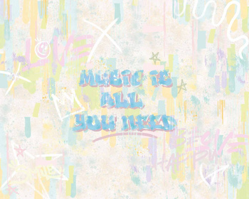 9700101 - panel Cool Graffiti Bubblegum Mies Coordonne