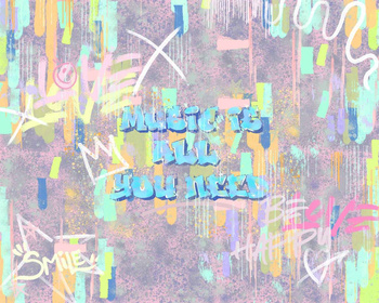 9700100 - panel Cool Graffiti Fucshia Mies Coordonne