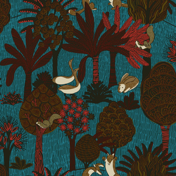 TP 324 04 - tapeta Renard & Co Les Petites Histories Elitis