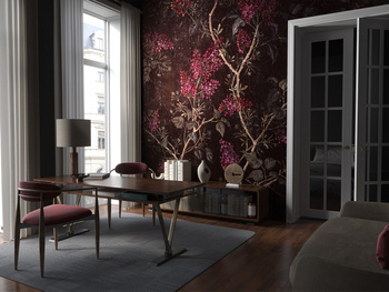 Tapeta  kwiaty bzu Lilu WallCraft 780312301