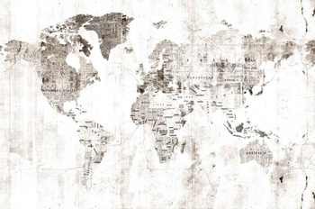 6500106 - panel Newspaper map Sepia Random Papers Coordonne