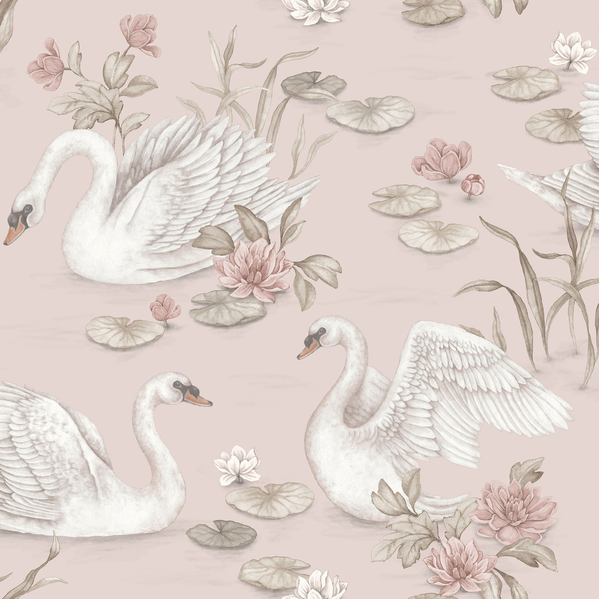 6927 – tapeta Lily Swan Newbie Wallpaper II – BorasTapeter – zdjęcie produktu