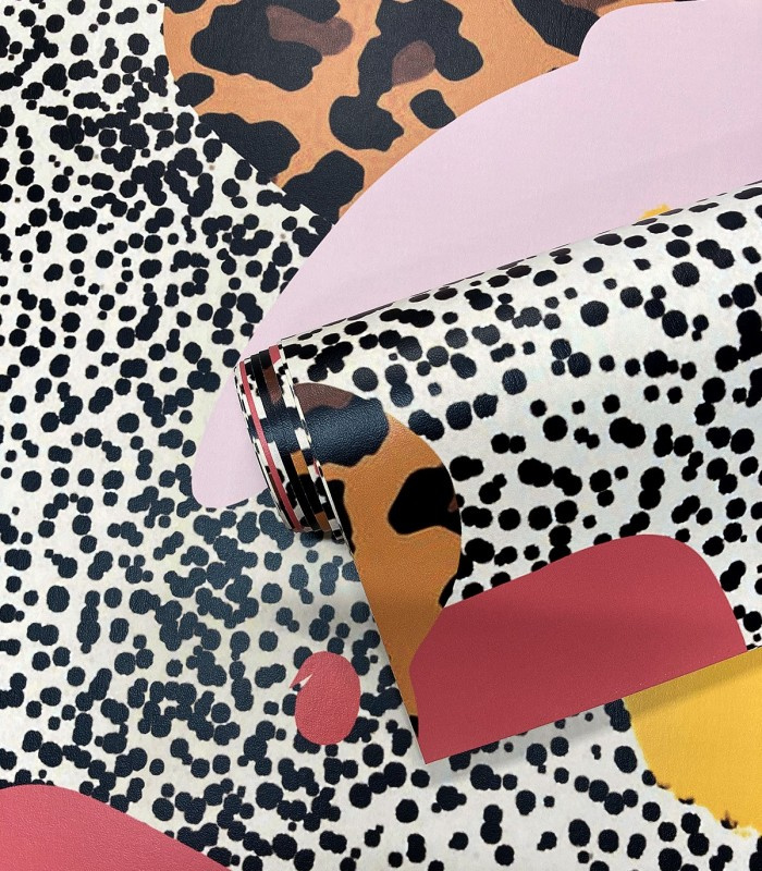 Detal struktury i nadruku tapety Modern Brush Wallcolors