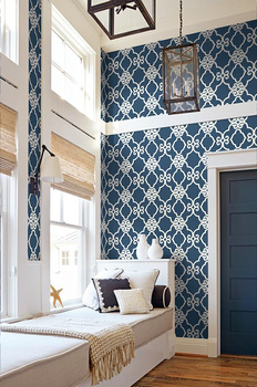 CO11902 - tapeta Scroll Trellis Coastal Chic WallQuest