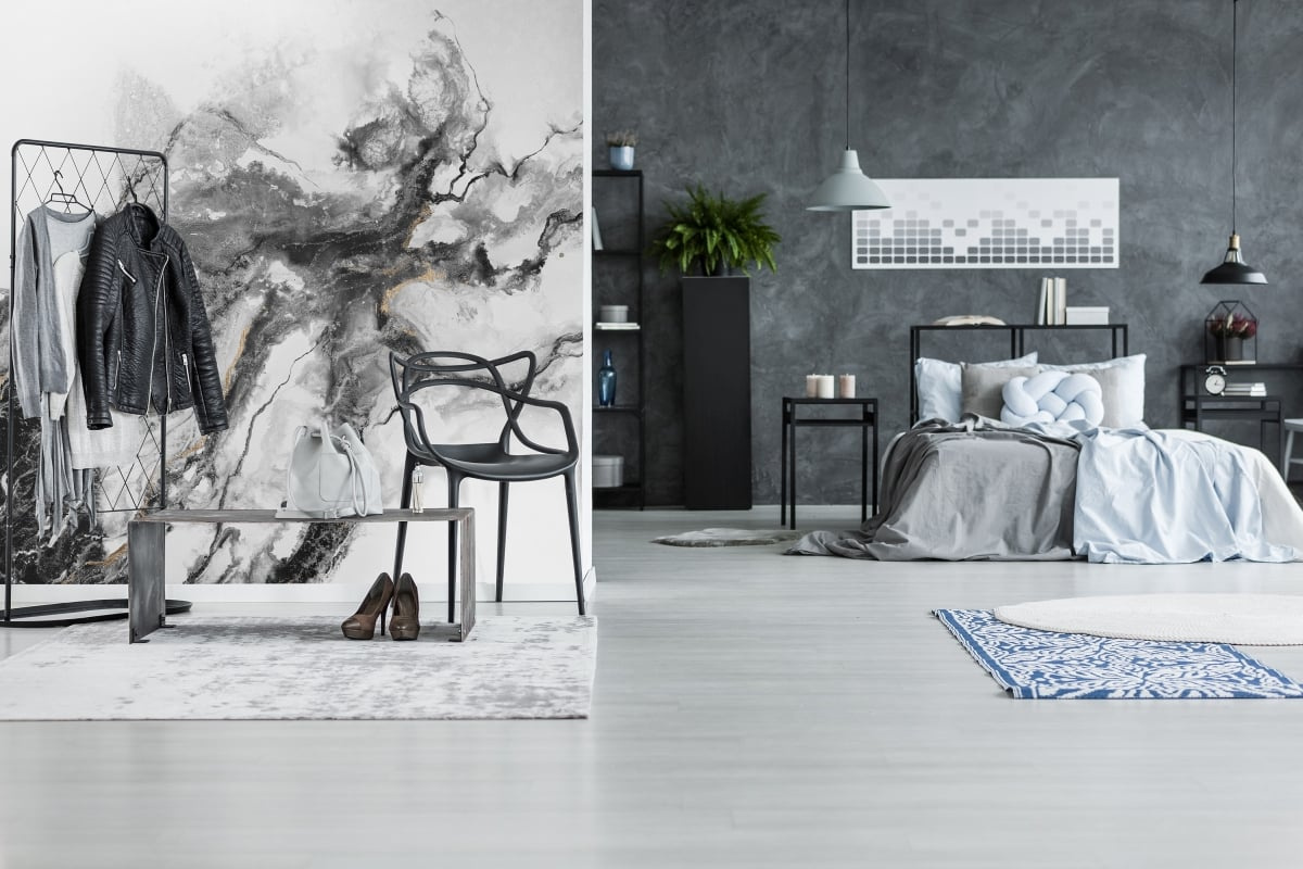 tapeta na wymiar WallArt do salonu – artystyczna fototapeta Luna w szarościach