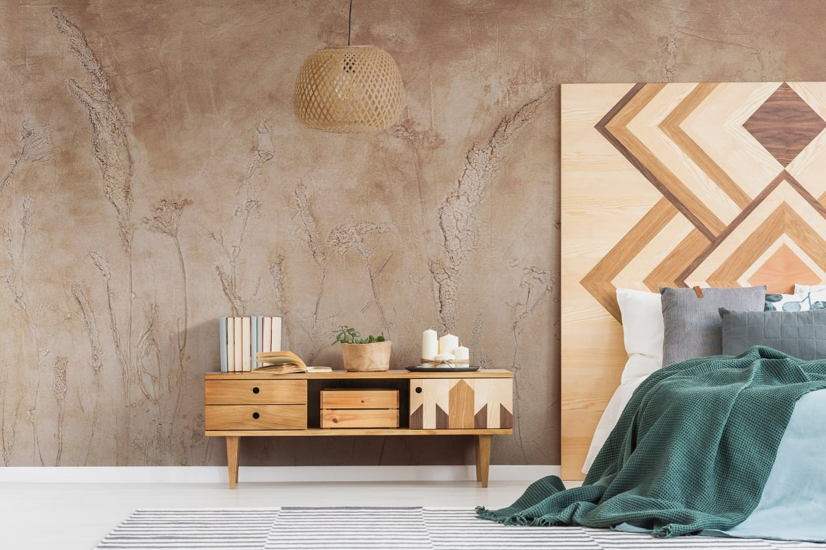 tapeta na wymiar WallArt do salonu Campo di Grano – beżowa artystyczna fototapeta z motywem traw