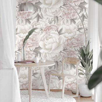 Peony Light - Tapeta w standaryzowanych rolkach WallArt