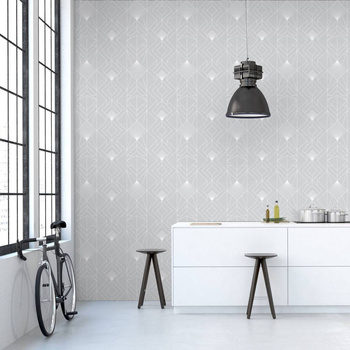 Fan szary - tapeta Wallart