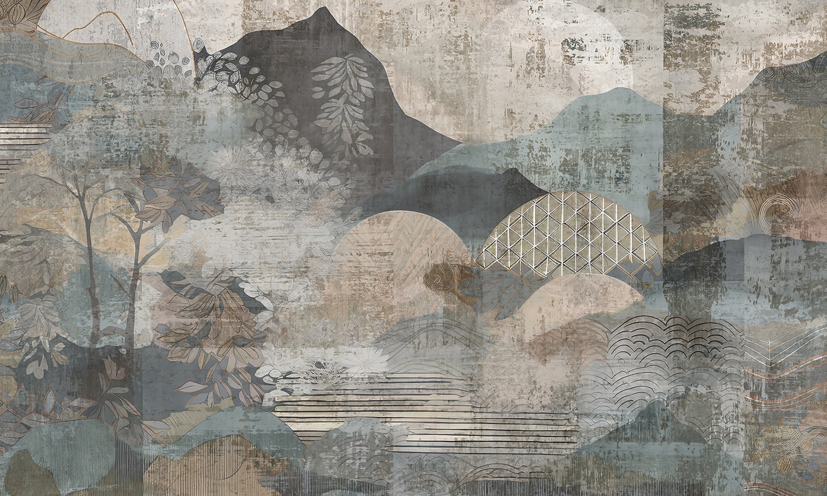 mural na wymiar RAUV Tapeta krajobraz 1 z artystycznym pejzazem na różnych podkładach