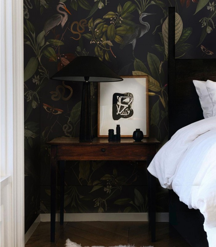 Podział tapety Dark Heron na pasy z wymiarami montażowymi