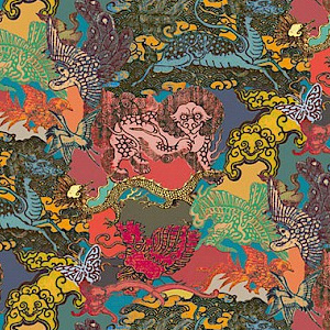 DGKIM301 – mural ścienny Dragon Kimono Khroma