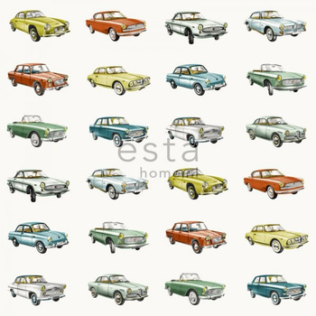 137-138732 - tapeta Vintage Cars Everybody Bonjour Esta Home