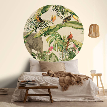 Koło Jungle - Fototapeta WallArt