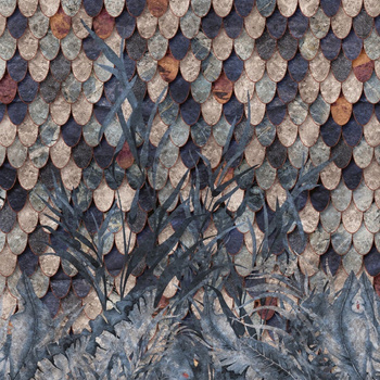 Tapeta Inkiostro Bianco - Bluescale  INKKLZA1901 Goldenwall