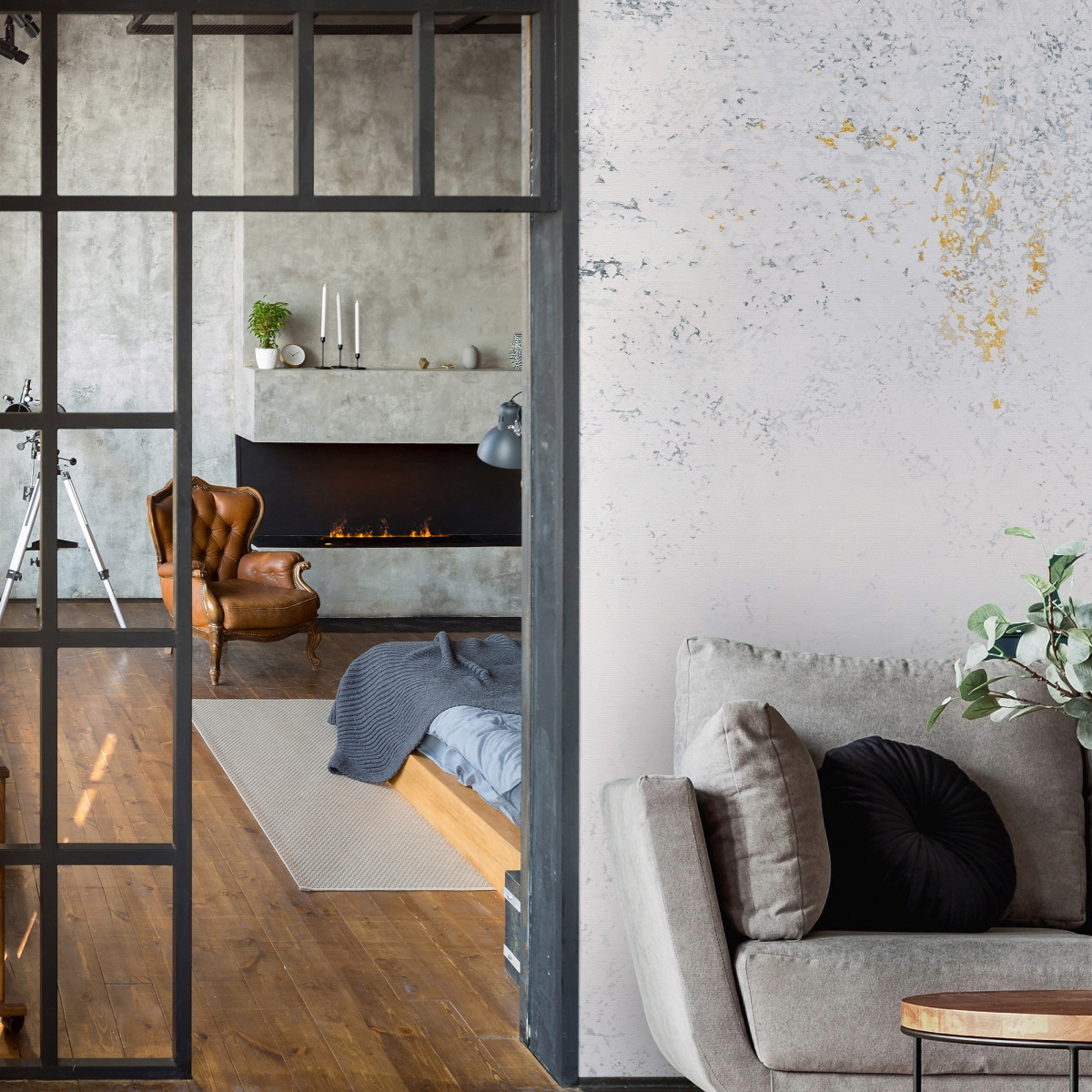 tapeta na wymiar WallArt do salonu – jasna artystyczna fototapeta Moods