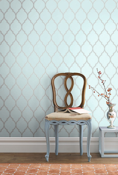 Tapeta koniczyna marokańska opalizująca OA21002 Indigo WallQuest OUTLET