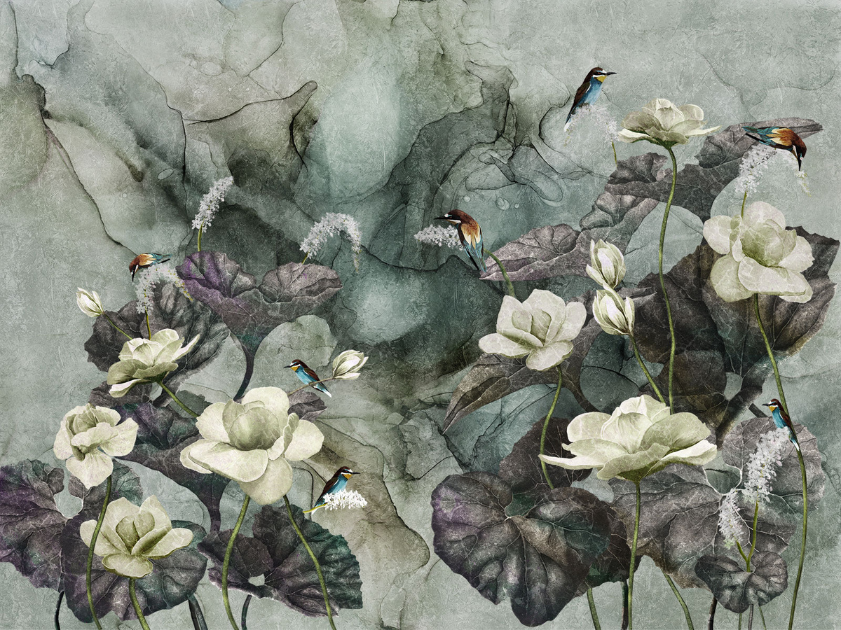 Zbliżenie wzoru fototapety NIMFEA 355 31 2101 WallCraft