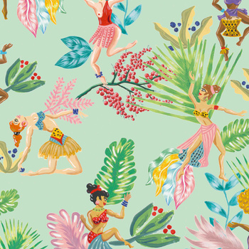 5900078 - tapeta Calypso dancers Verde Anima Coordonne