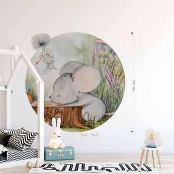 Koło Mice Adventure - Fototapeta WallArt