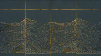 6800707 - panel Waves Dark Blue Random Papers II Coordonne
