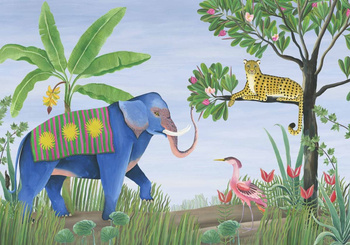 9700150 - panel Jungle Friends Lavender Mies Coordonne