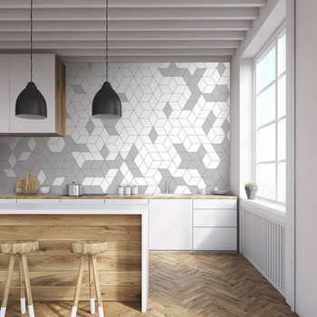 Shapes Fusion Grey - tapeta Wallart