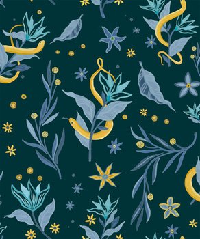 8000067 - panel Serpientes y Flores Dark 40th Aniversary Coordonne