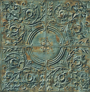 IR70604 - tapeta Metal Ceiling Tiles Modern Foundation Wallquest