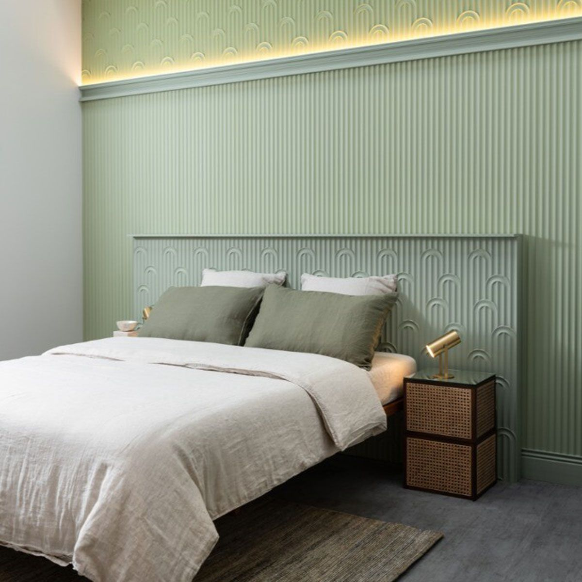 W212 VALLEY LOOP – aranżacja ściany z panelami 3D Orac Decor