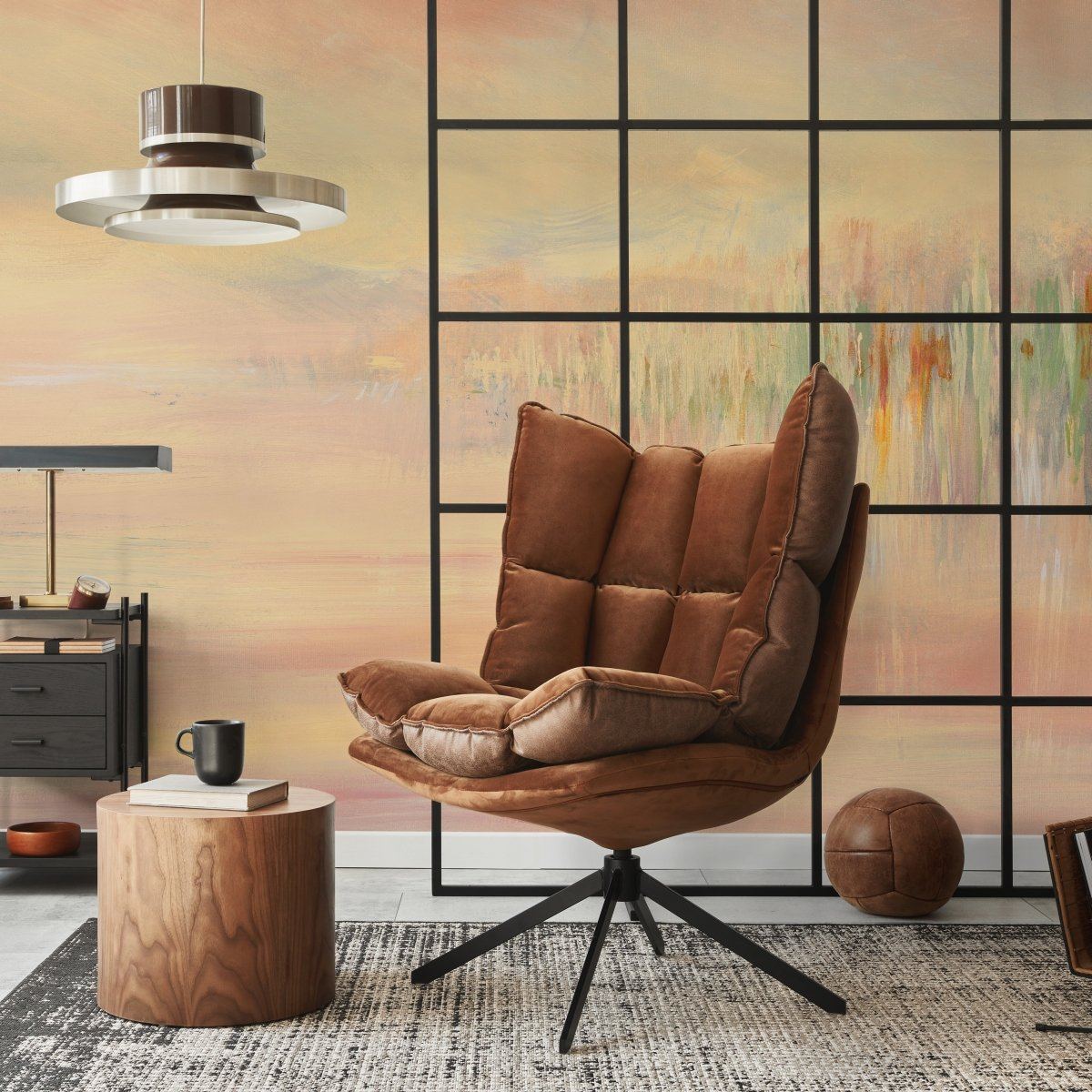 tapeta na wymiar WallArt do salonu – beżowa fototapeta artystyczna Mirror