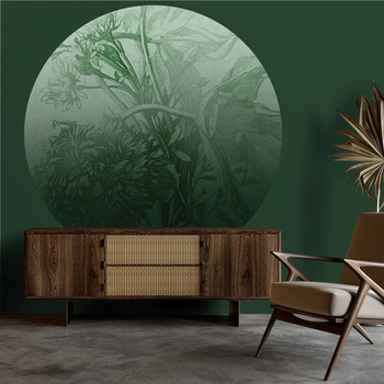 Koło Green Ombre Flower - Fototapeta WallArt