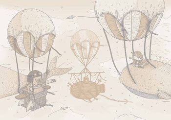 9700032 - panel Balloon Rides Twilight Mies Coordonne