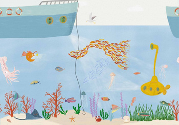 9700020 - panel Yellow Submarine Atlantic Mies Coordonne