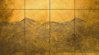 6800708 - panel Waves Gold Random Papers II Coordonne