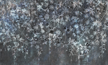 Tapeta w wiszące kwiaty ciemna