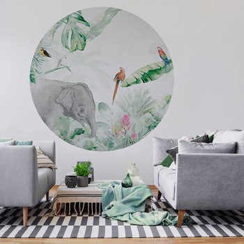 Koło Jungle Vivid - Fototapeta WallArt