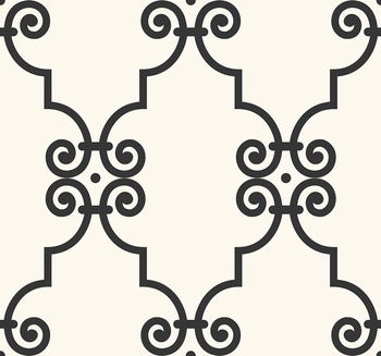 BW20500 - tapeta Ironwork Black & White Paper&Ink Wallquest