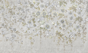 Tapeta w wiszące kwiaty jasna