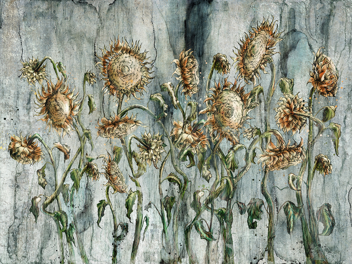 Zbliżenie wzoru fototapety GIRASSOL 450 31 2102 WallCraft