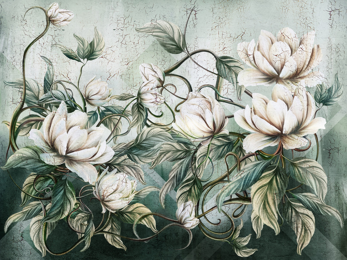 Tapeta kwiaty Kaira WallCraft 850312401 – zbliżenie wzoru