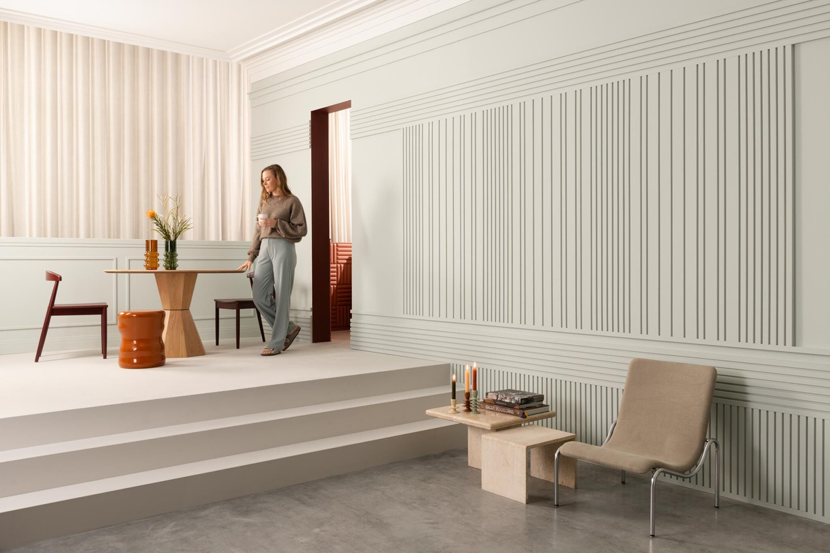 Przestrzeń komercyjna wykończona panelami 3D W119 BAR MIX Orac Decor