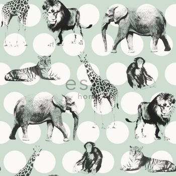 137-128713 - tapeta Animals On Large Dots Everybody Bonjour Esta Home