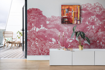 R13056 Bellewood, Crimson Toile - Fototapeta RebelWalls