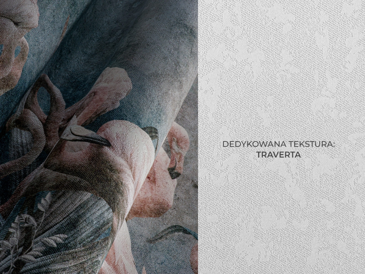 Fototapeta Flamingo 65 31 2202 WallCraft – zbliżenie struktury Traverta