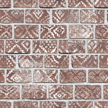 R15231 – fototapeta Decorated Bricks, Red Rebel Walls