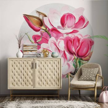 Koło Magnolia - Fototapeta WallArt