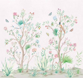 7900010 - panel Peonies Pure Random Chinoiseries Coordonne