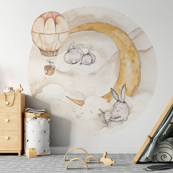 Koło Moonie Beige - Fototapeta WallArt